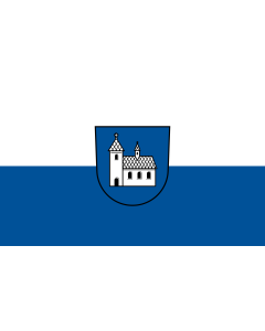 Flag: Kirchheim am Neckar |  landscape flag | 1.35m² | 14.5sqft | 90x150cm | 3x5ft 