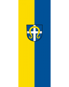 Vertical Hanging Beam Flag: Korntal-Münchingen |  portrait flag | 6m² | 64sqft | 400x150cm | 13x5ft 