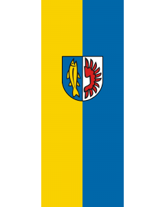 Vertical Hanging Beam Flag: Remseck am Neckar |  portrait flag | 3.5m² | 38sqft | 300x120cm | 10x4ft 