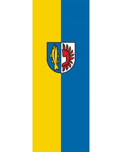 Vertical Hanging Beam Flag: Remseck am Neckar |  portrait flag | 6m² | 64sqft | 400x150cm | 13x5ft 