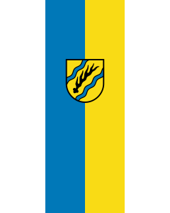 Bandera de Bandera vertical con potencia Rems-Murr-Kreis (Kreis) | bandera vertical | 6m² | 400x150cm