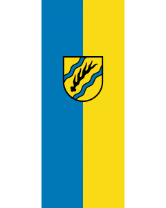 Vertical Hanging Swivel Crossbar Banner Flag: Rems-Murr-Kreis (Kreis) |  portrait flag | 3.5m² | 38sqft | 300x120cm | 10x4ft 