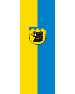 Vertical Hanging Swivel Crossbar Banner Flag: Auenwald | portrait flag | 6m² | 64sqft | 400x150cm | 13x5ft