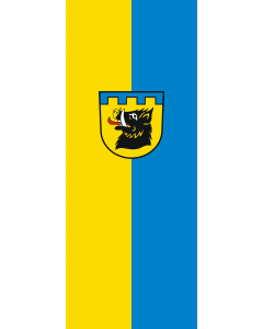 Vertical Hanging Swivel Crossbar Banner Flag: Auenwald |  portrait flag | 3.5m² | 38sqft | 300x120cm | 10x4ft 