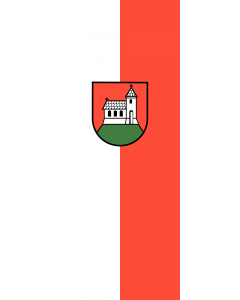 Vertical Hanging Swivel Crossbar Banner Flag: Kirchberg an der Murr |  portrait flag | 3.5m² | 38sqft | 300x120cm | 10x4ft 