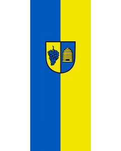 Vertical Hanging Beam Flag: Korb |  portrait flag | 3.5m² | 38sqft | 300x120cm | 10x4ft 