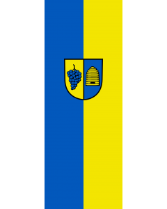 Vertical Hanging Beam Flag: Korb |  portrait flag | 6m² | 64sqft | 400x150cm | 13x5ft 