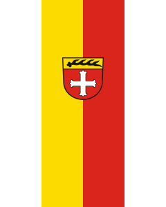 Bandera de Bandera vertical con manga cerrada para potencia Plüderhausen | bandera vertical | 3.5m² | 300x120cm