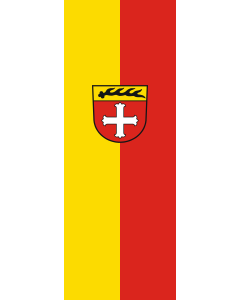 Bandera de Bandera vertical con potencia Plüderhausen | bandera vertical | 6m² | 400x150cm