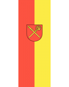 Vertical Hanging Beam Flag: Schwaikheim |  portrait flag | 6m² | 64sqft | 400x150cm | 13x5ft 