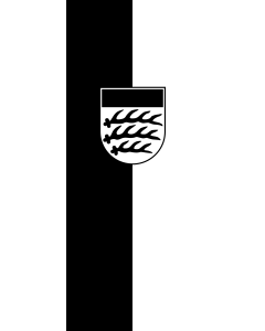 Vertical Hanging Beam Flag: Waiblingen | portrait flag | 3.5m² | 38sqft | 300x120cm | 10x4ft