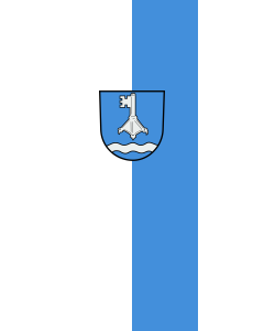 Vertical Hanging Beam Flag: Weissach im Tal |  portrait flag | 3.5m² | 38sqft | 300x120cm | 10x4ft 