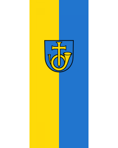Vertical Hanging Beam Flag: Remshalden |  portrait flag | 3.5m² | 38sqft | 300x120cm | 10x4ft 