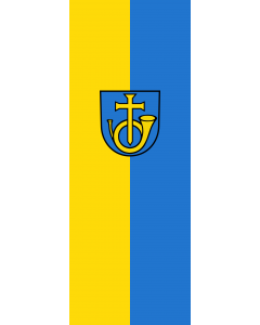 Vertical Hanging Beam Flag: Remshalden |  portrait flag | 6m² | 64sqft | 400x150cm | 13x5ft 
