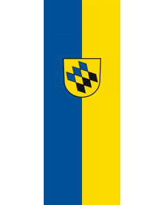 Vertical Hanging Beam Flag: Kernen im Remstal |  portrait flag | 6m² | 64sqft | 400x150cm | 13x5ft 