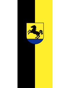 Bandera de Bandera vertical con potencia Bad Rappenau | bandera vertical | 3.5m² | 300x120cm