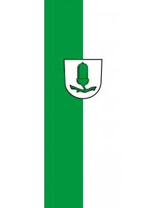 Vertical Hanging Beam Flag: Kirchardt |  portrait flag | 6m² | 64sqft | 400x150cm | 13x5ft 