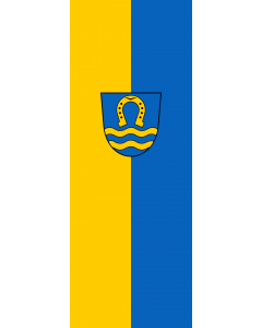Vertical Hanging Beam Flag: Lehrensteinsfeld |  portrait flag | 6m² | 64sqft | 400x150cm | 13x5ft 