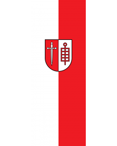 Vertical Hanging Beam Flag: Leingarten |  portrait flag | 6m² | 64sqft | 400x150cm | 13x5ft 