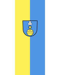 Vertical Hanging Beam Flag: Offenau |  portrait flag | 3.5m² | 38sqft | 300x120cm | 10x4ft 