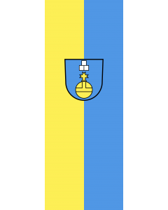 Vertical Hanging Beam Flag: Offenau |  portrait flag | 6m² | 64sqft | 400x150cm | 13x5ft 