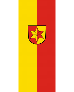 Vertical Hanging Beam Flag: Siegelsbach |  portrait flag | 3.5m² | 38sqft | 300x120cm | 10x4ft 