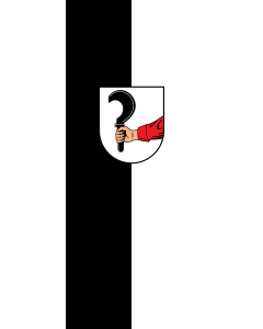 Bandera de Bandera vertical con manga cerrada para potencia Talheim | bandera vertical | 3.5m² | 300x120cm