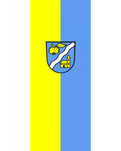 Vertical Hanging Swivel Crossbar Banner Flag: Langenbrettach |  portrait flag | 3.5m² | 38sqft | 300x120cm | 10x4ft 
