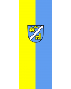 Vertical Hanging Swivel Crossbar Banner Flag: Langenbrettach |  portrait flag | 6m² | 64sqft | 400x150cm | 13x5ft 