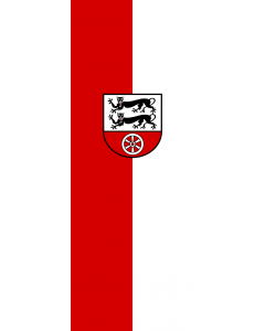 Vertical Hanging Beam Flag: Hohenlohekreis (Kreis) |  portrait flag | 6m² | 64sqft | 400x150cm | 13x5ft 
