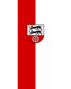 Vertical Hanging Swivel Crossbar Banner Flag: Hohenlohekreis (Kreis) |  portrait flag | 3.5m² | 38sqft | 300x120cm | 10x4ft 