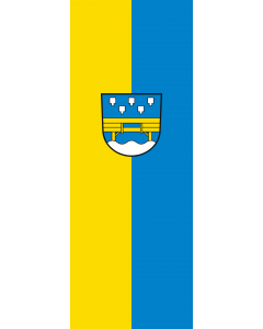 Vertical Hanging Beam Flag: Sulzbach-Laufen |  portrait flag | 6m² | 64sqft | 400x150cm | 13x5ft 