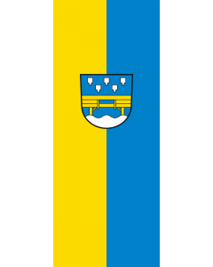 Vertical Hanging Swivel Crossbar Banner Flag: Sulzbach-Laufen |  portrait flag | 3.5m² | 38sqft | 300x120cm | 10x4ft 