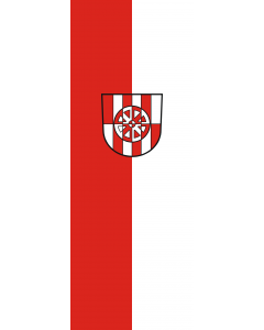 Vertical Hanging Beam Flag: Assamstadt |  portrait flag | 6m² | 64sqft | 400x150cm | 13x5ft 