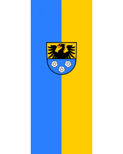 Vertical Hanging Beam Flag: Wertheim |  portrait flag | 3.5m² | 38sqft | 300x120cm | 10x4ft 