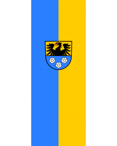 Vertical Hanging Beam Flag: Wertheim |  portrait flag | 6m² | 64sqft | 400x150cm | 13x5ft 