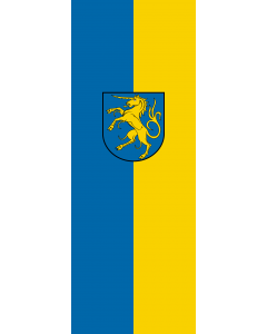 Vertical Hanging Beam Flag: Giengen an der Brenz |  portrait flag | 6m² | 64sqft | 400x150cm | 13x5ft 