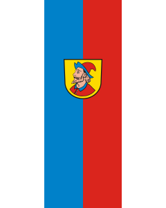 Bandera de Bandera vertical con manga cerrada para potencia Heidenheim an der Brenz | bandera vertical | 6m² | 400x150cm