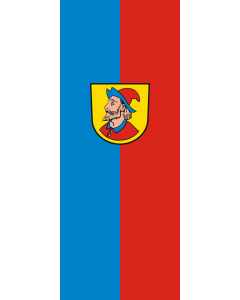 Vertical Hanging Beam Flag: Heidenheim an der Brenz |  portrait flag | 3.5m² | 38sqft | 300x120cm | 10x4ft 
