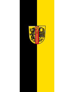 Bandera de Bandera vertical con potencia Ostalbkreis (Kreis) | bandera vertical | 6m² | 400x150cm