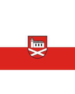 Flag: Kirchheim am Ries |  landscape flag | 1.35m² | 14.5sqft | 90x150cm | 3x5ft 