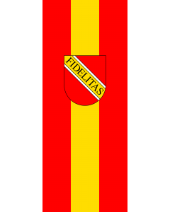 Vertical Hanging Beam Flag: Karlsruhe |  portrait flag | 3.5m² | 38sqft | 300x120cm | 10x4ft 