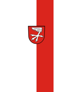 Bandera de Bandera vertical con potencia Kürnbach | bandera vertical | 6m² | 400x150cm