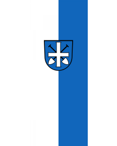 Vertical Hanging Beam Flag: Graben-Neudorf |  portrait flag | 3.5m² | 38sqft | 300x120cm | 10x4ft 
