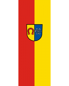 Flag: Eggenstein-Leopoldshafen |  portrait flag | 6m² | 64sqft | 400x150cm | 13x5ft 