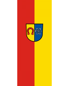 Vertical Hanging Beam Flag: Eggenstein-Leopoldshafen |  portrait flag | 3.5m² | 38sqft | 300x120cm | 10x4ft 