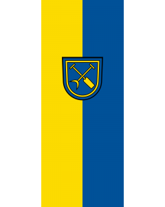 Vertical Hanging Beam Flag: Linkenheim-Hochstetten |  portrait flag | 3.5m² | 38sqft | 300x120cm | 10x4ft 