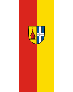 Bandera de Bandera vertical con manga cerrada para potencia  Waghäusel |  bandera vertical | 6m² | 400x150cm 