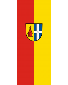 Vertical Hanging Beam Flag: Waghäusel |  portrait flag | 3.5m² | 38sqft | 300x120cm | 10x4ft 