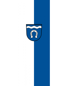 Vertical Hanging Swivel Crossbar Banner Flag: Dettenheim |  portrait flag | 6m² | 64sqft | 400x150cm | 13x5ft 